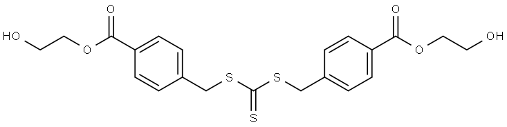 Bis[4-(2-Hydroxyethoxycarbonyl)Benzyl  Trithiocarbonate Struktur