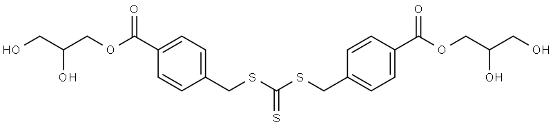 Bis[4-(2,3-Dihydroxypropoxycarbonyl)Benzyl  Trithiocarbonate Struktur