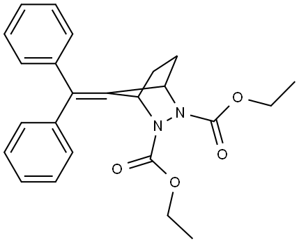 diethyl 7-(diphenylmethylene)-2,3-diazabicyclo[2.2.1]heptane-2,3-dicarboxylate Struktur