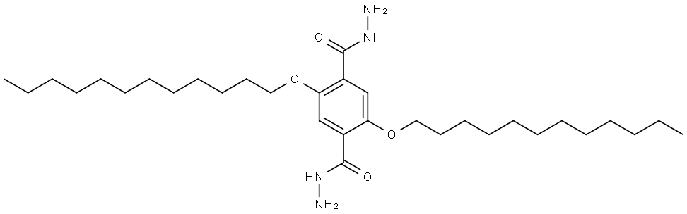 1,4-Benzenedicarboxylic acid, 2,5-bis(dodecyloxy)-, dihydrazide Struktur