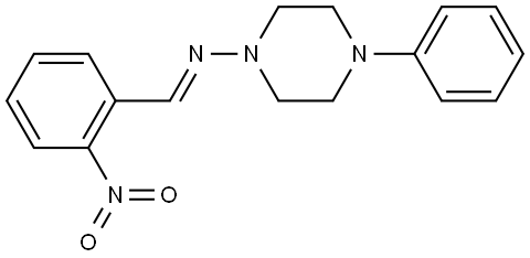 N-(2-NITROBENZYLIDENE)-4-PHENYL-1-PIPERAZINAMINE Struktur