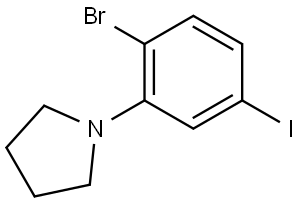 1-(2-bromo-5-iodophenyl)pyrrolidine Struktur