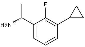 Benzenemethanamine, 3-cyclopropyl-2-fluoro-α-methyl-, (αR)- Struktur