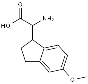 2-amino-2-(5-methoxy-2,3-dihydro-1H-inden-1-yl)acetic acid Struktur