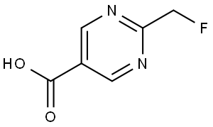 5-Pyrimidinecarboxylic acid, 2-(fluoromethyl)- Struktur