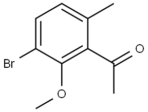 1-(3-Bromo-2-methoxy-6-methylphenyl)ethanone Struktur