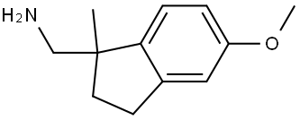 2,3-Dihydro-5-methoxy-1-methyl-1H-indene-1-methanamine Struktur