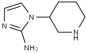 1-(piperidin-3-yl)-1H-imidazol-2-amine Struktur