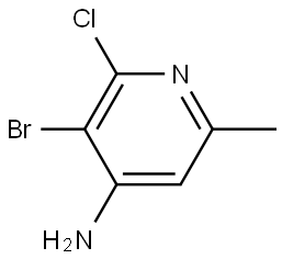 4-Pyridinamine, 3-bromo-2-chloro-6-methyl- Struktur