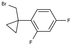 1-(1-(bromomethyl)cyclopropyl)-2,4-difluorobenzene Struktur