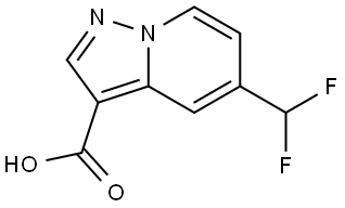 5-(Difluoromethyl)pyrazolo[1,5-a]pyridine-3-carboxylic acid Struktur