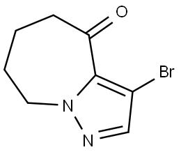 3-Bromo-5,6,7,8-tetrahydro-4H-pyrazolo[1,5-a]azepin-4-one Struktur