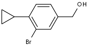 3-Bromo-4-cyclopropylbenzenemethanol Struktur