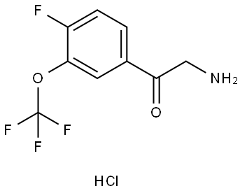 4-Fluoro-3-(trifluoromethoxy)phenacylamine hydrochloride Struktur