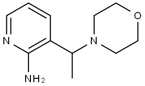 3-(1-morpholinoethyl)pyridin-2-amine Struktur