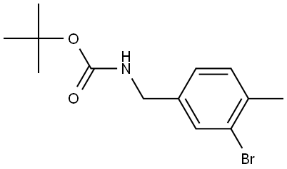 1-(3-Bromo-4-methylphenyl)-N-Boc-methanamine Struktur