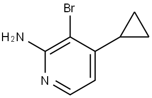 3-bromo-4-cyclopropylpyridin-2-amine Struktur