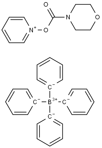 1-((4-MORPHOLINYLCARBONYL)OXY)PYRIDINIUM TETRAPHENYLBORATE(1-) Struktur