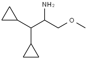 1,1-dicyclopropyl-3-methoxypropan-2-amine Struktur