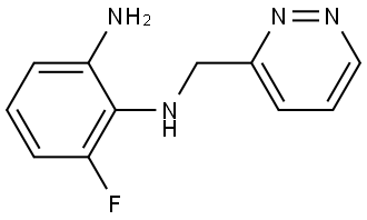 6-fluoro-N1-(pyridazin-3-ylmethyl)benzene-1,2-diamine Struktur