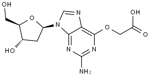 O(6)-(carboxymethyl)-2'-deoxyguanosine Struktur