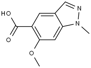 1H-Indazole-5-carboxylic acid, 6-methoxy-1-methyl- Struktur