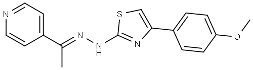 1-(4-PYRIDINYL)ETHANONE [4-(4-METHOXYPHENYL)-1,3-THIAZOL-2-YL]HYDRAZONE Struktur