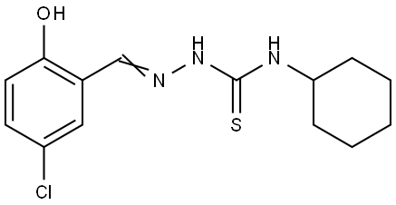 5-CHLORO-2-HYDROXYBENZALDEHYDE N-CYCLOHEXYLTHIOSEMICARBAZONE Struktur