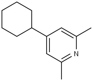 Pyridine, 4-cyclohexyl-2,6-dimethyl- Structure