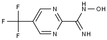 2-Pyrimidinecarboximidamide, N-hydroxy-5-(trifluoromethyl)- Struktur