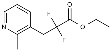 3-Pyridinepropanoic acid, α,α-difluoro-2-methyl-, ethyl ester Struktur