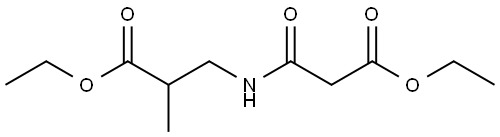 Ethyl 3-((3-ethoxy-2-methyl-3-oxopropyl)amino)-3-oxopropanoate Struktur