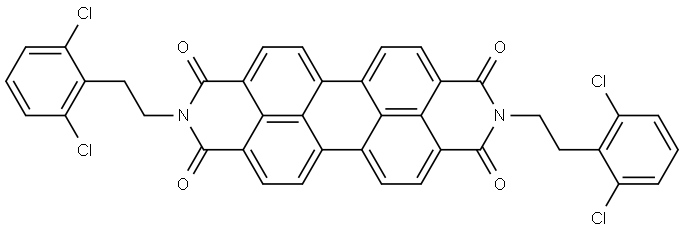 2,9-Bis(2,6-dichlorophenethyl)anthra[2,1,9-def:6,5,10-d'e'f']diisoquinoline-1,3,8,10(2H,9H)-tetraone Struktur