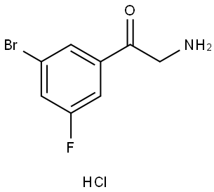 3-Bromo-5-fluorophenacylamine hydrochloride Struktur