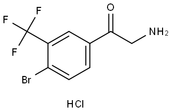 4-Bromo-3-(trifluoromethyl)phenacylamine hydrochloride Struktur