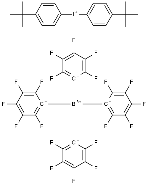 Bis(p-tert-butylphenyl)iodonium tetrakis(pentafluorophenyl)borate Struktur