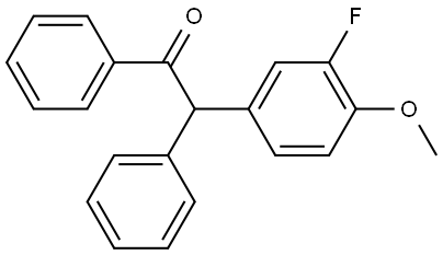 2-(3-fluoro-4-methoxyphenyl)-1,2-diphenylethan-1-one Struktur