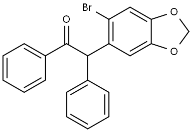 2-(6-bromobenzo[d][1,3]dioxol-5-yl)-1,2-diphenylethan-1-one Struktur