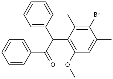 2-(3-bromo-6-methoxy-2,4-dimethylphenyl)-1,2-diphenylethan-1-one Struktur