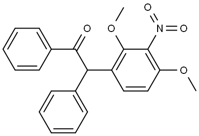 2-(2,4-dimethoxy-3-nitrophenyl)-1,2-diphenylethan-1-one Struktur