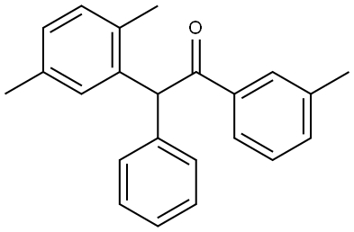 2-(2,5-dimethylphenyl)-2-phenyl-1-(m-tolyl)ethan-1-one Struktur