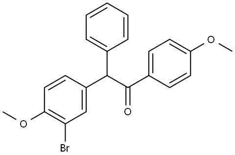 2-(3-bromo-4-methoxyphenyl)-1-(4-methoxyphenyl)-2-phenylethan-1-one Struktur