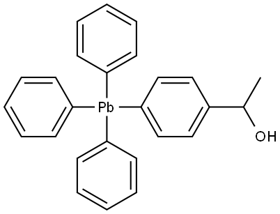 (4-(1-HYDROXYETHYL)PHENYL)TRIPHENYLLEAD Struktur