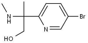 2-(5-bromopyridin-2-yl)-2-(methylamino)propan-1-ol Struktur