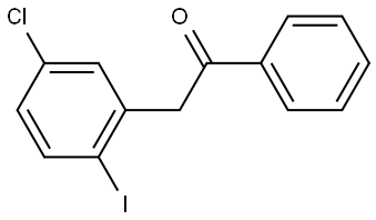 2-(5-chloro-2-iodophenyl)-1-phenylethan-1-one Struktur