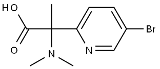 2-(5-bromopyridin-2-yl)-2-(dimethylamino)propanoic acid Struktur