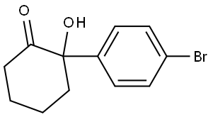 2-(4-bromophenyl)-2-hydroxycyclohexan-1-one Struktur