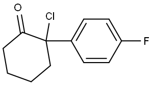 2-chloro-2-(4-fluorophenyl)cyclohexan-1-one Struktur