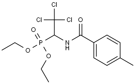 (2,2,2-TRICHLORO-1-(4-METHYL-BENZOYLAMINO)-ETHYL)-PHOSPHONIC ACID DIETHYL ESTER Struktur