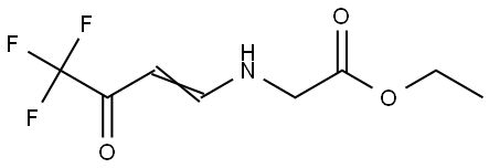 (4,4,4-TRIFLUORO-3-OXO-BUT-1-ENYLAMINO)-ACETIC ACID ETHYL ESTER Struktur